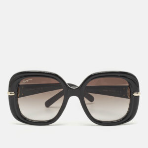 salvatore ferragamo black gradient sf1058s oversized sunglasses