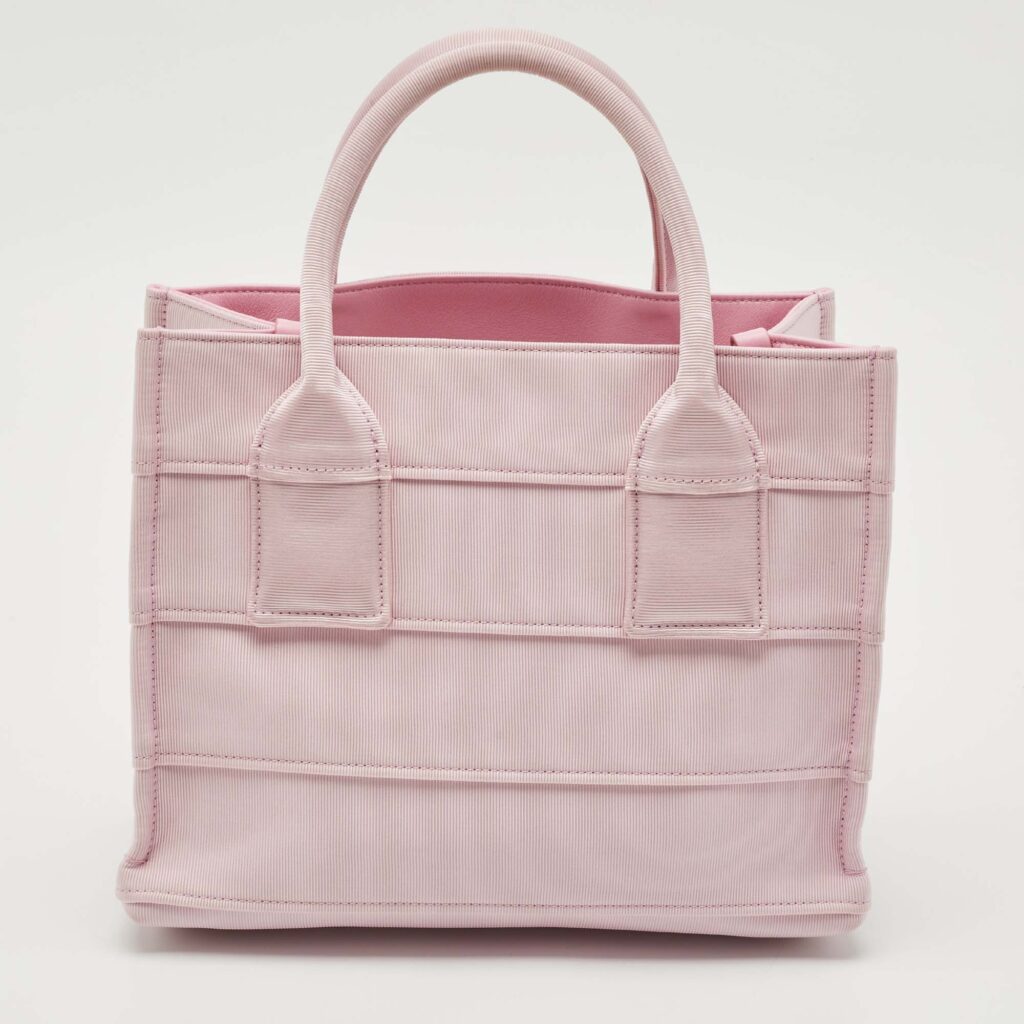 luxury-women-salvatore-ferragamo-used-handbags-p1167063-006.jpg Salvatore Ferragamo Pink Signature Fabric Logo Small Tote