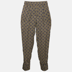 sandro multicolor printed satin straight leg dany trousers s