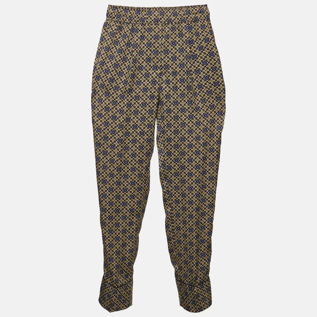 luxury-women-sandro-new-clothes-p1142461-002.jpg Sandro Multicolor Printed Satin Straight Leg Dany Trousers S