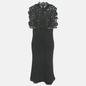 luxury-women-self-portrait-used-clothes-p1197494-002.jpg self-portrait black cropped lace overlay crepe midi dress m