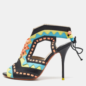 sophia webster multicolor leather riko cut out sandals size 40