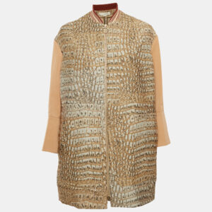luxury-women-stella-mccartney-used-clothes-p1180936-004-2.jpg stella mccartney beige jacquard and cotton zip-up jacket s