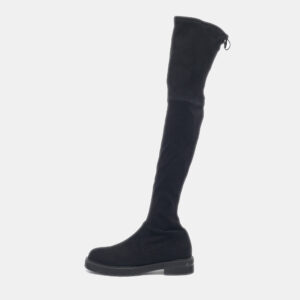 luxury-women-stuart-weitzman-used-shoes-p1178237-009.jpg stuart weitzman black suede lowland over the knee boots size 39.5