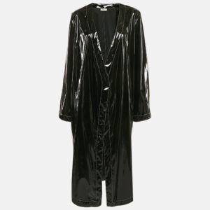 the attico black synthetic open front dress s