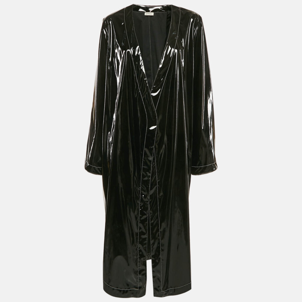 luxury-women-the-attico-used-clothes-p1108650-001.jpg The Attico Black Synthetic Open Front Dress S