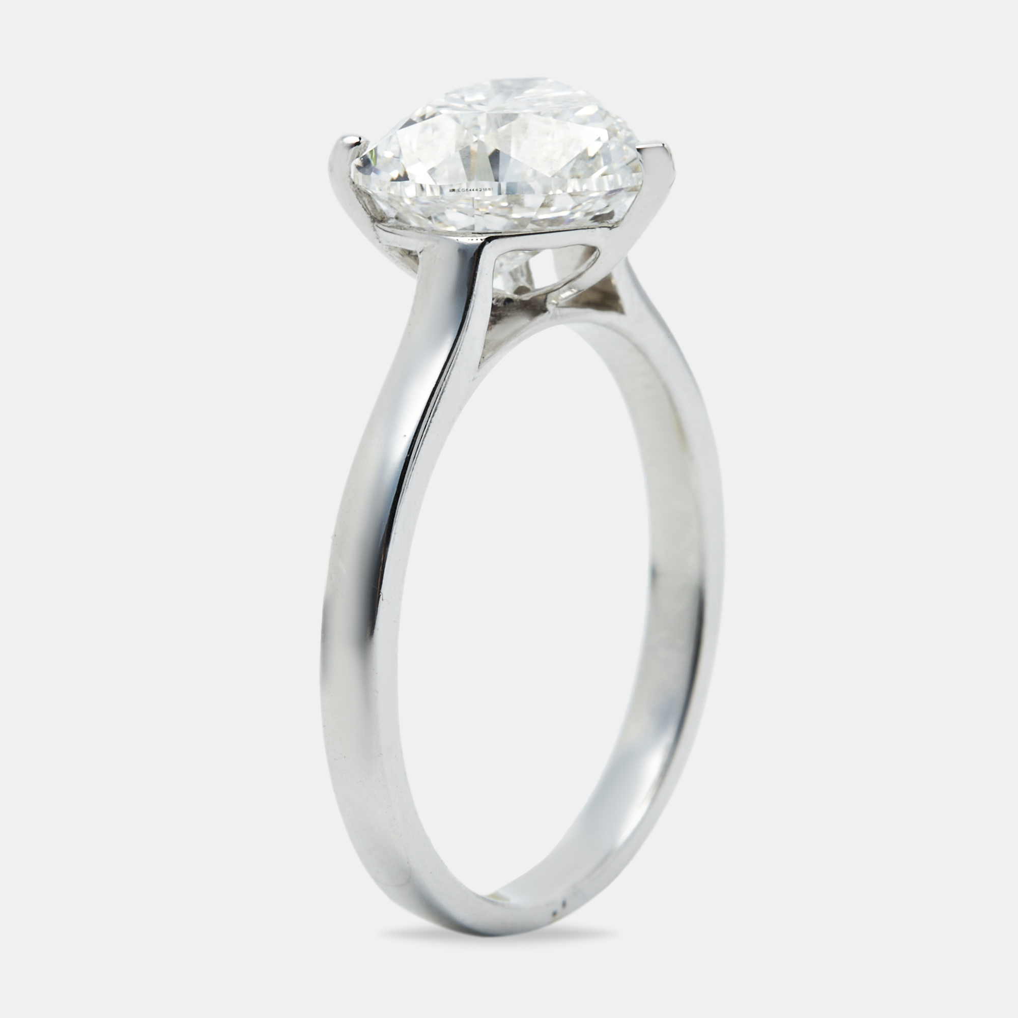 2.00 cts heart lab grown diamond 14k white gold ring size 54