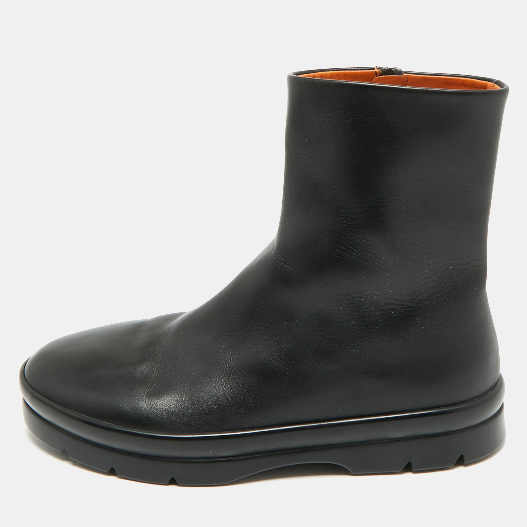 the row black leather boris ankle boots size 38.5