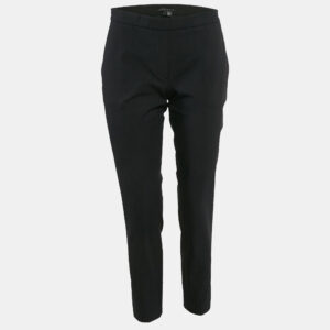 theory black cotton blend gabardine pants s