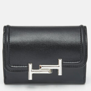 luxury-women-tods-used-handbags-p1179352-011.jpg tod's black leather double t trifold wallet