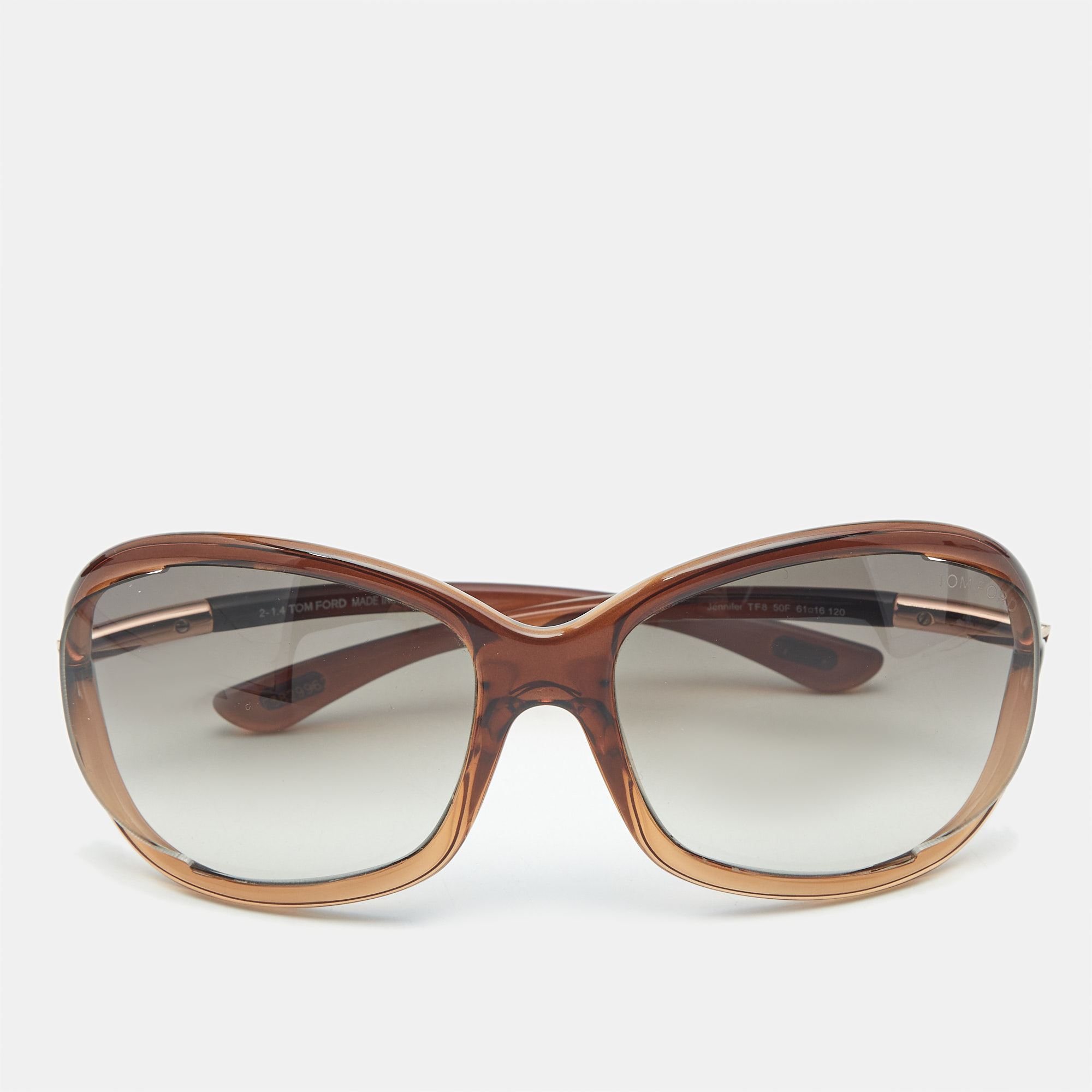 tom ford brown gradient tf8 jennifer oversized sunglasses