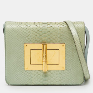 tom ford mint green python large natalia shoulder bag