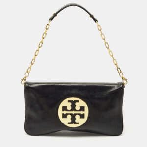 luxury-women-tory-burch-used-handbags-p1205523-001.jpg tory burch black glossy leather reva chain clutch