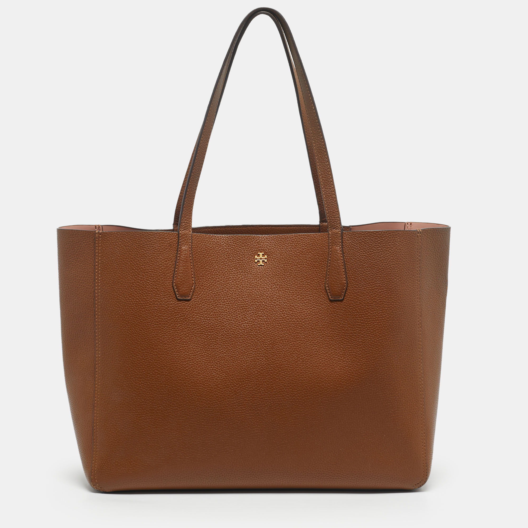 tory burch brown leather blake tote