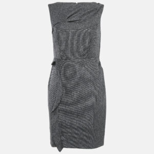 valentino black wool blend sleeveless short dress m