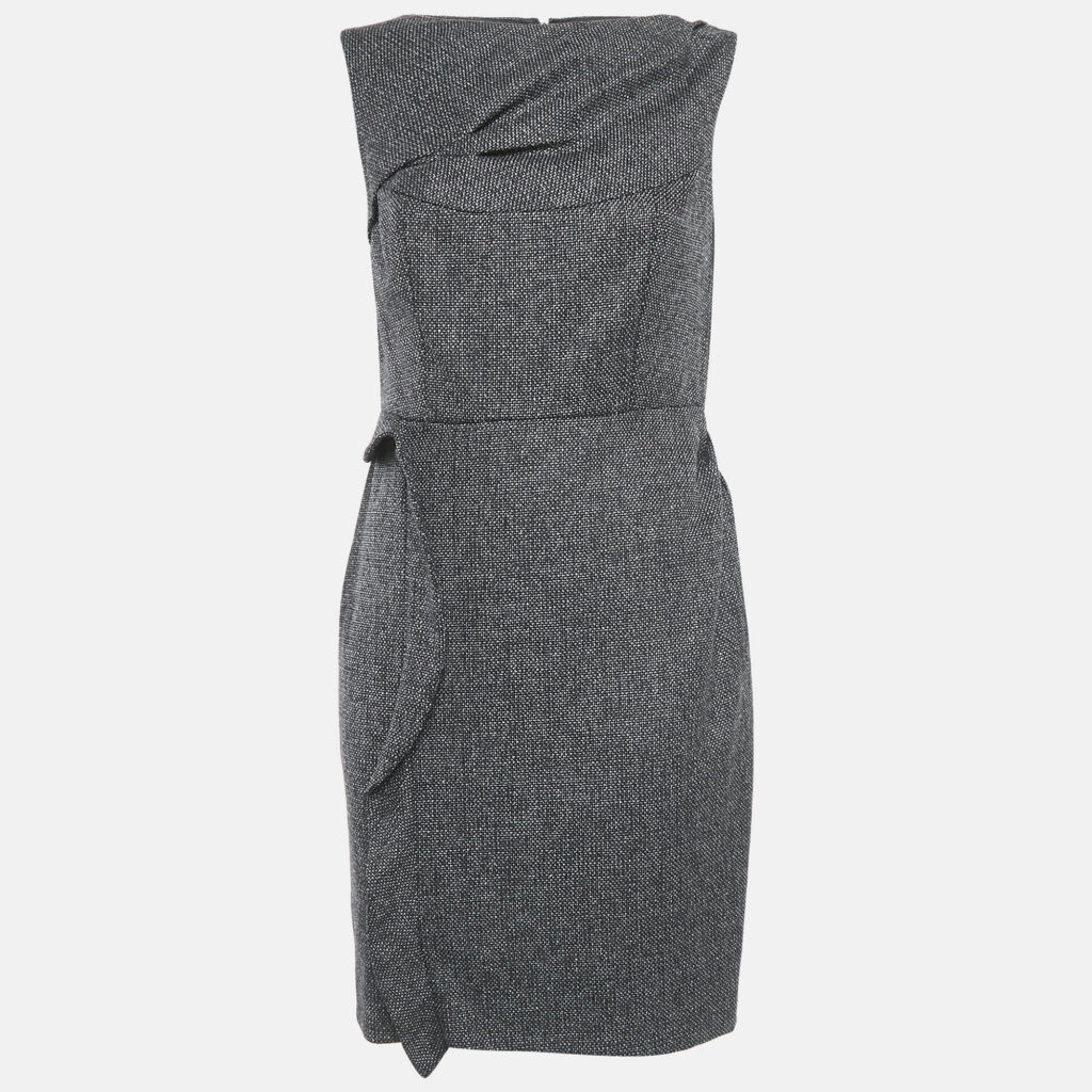 luxury-women-valentino-used-clothes-p1124597-001.jpg Valentino Black Wool Blend Sleeveless Short Dress M