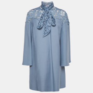 luxury-women-valentino-used-clothes-p1174428-009.jpg valentino blue wool blend lace detail shift dress l