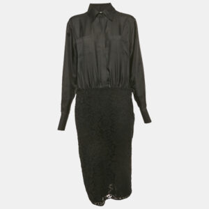 luxury-women-valentino-used-clothes-p1177711-002.jpg valentino black lace and satin long sleeve midi dress l