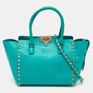 luxury-women-valentino-used-handbags-p1175344-013.jpg valentino turquoise blue leather medium rockstud trapeze tote