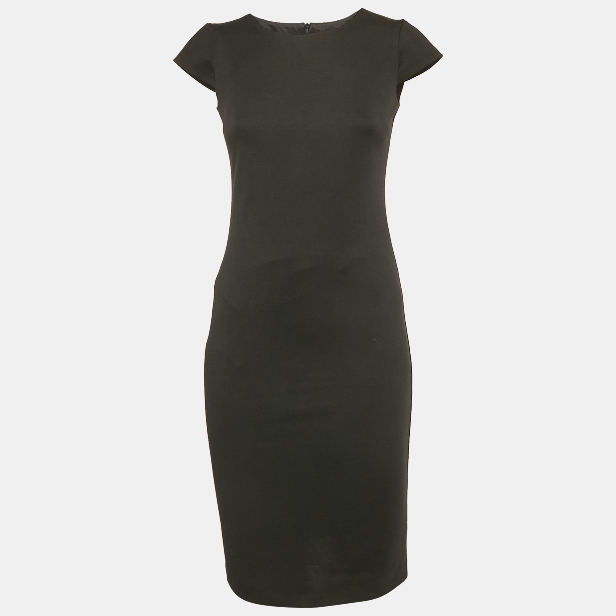 veronica virta black crepe mini dress xs