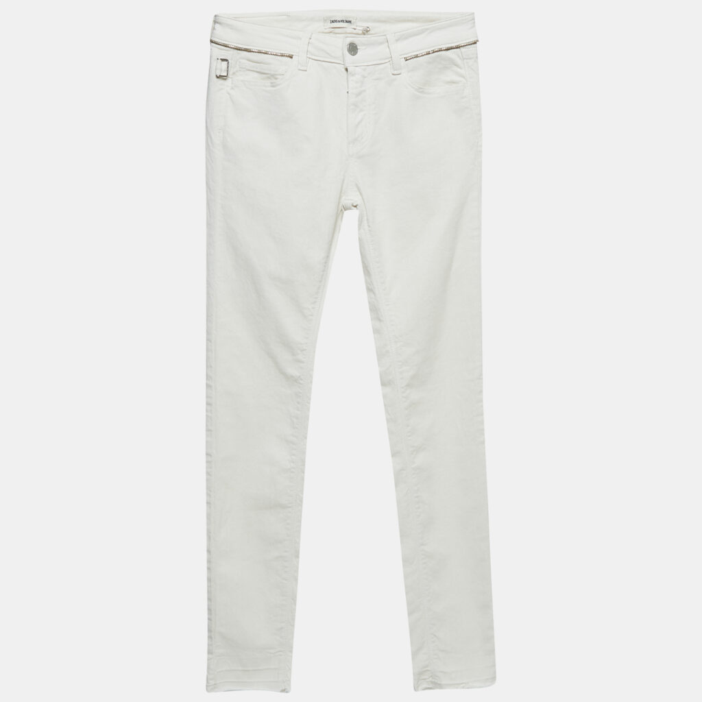 Zadig & Voltaire Off-White Denim Eva Cher Jeans S Waist 25"