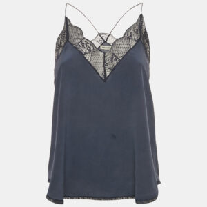 luxury-women-zadig-and-voltaire-used-clothes-p1183160-002-2.jpg zadig & voltaire navy blue silk lace trimmed christy camisole s