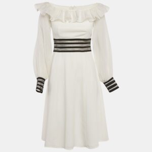luxury-women-zayan-the-label-used-clothes-p1209685-005.jpg zayan the label white crepe mesh detail sleeve short dress s