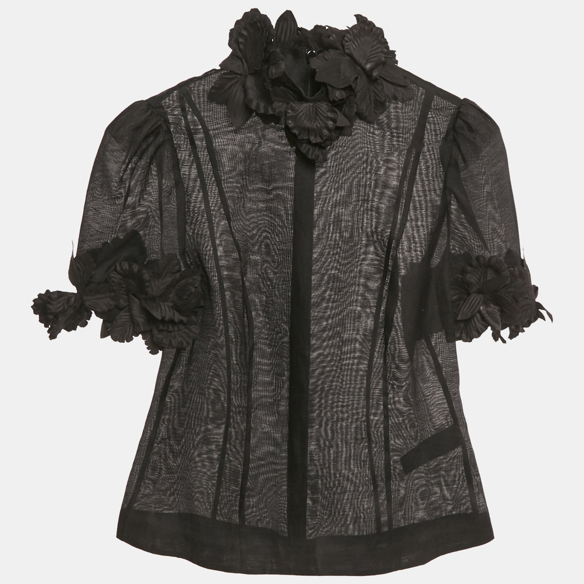 zimmermann black line silk liftoff flower luminosity top s