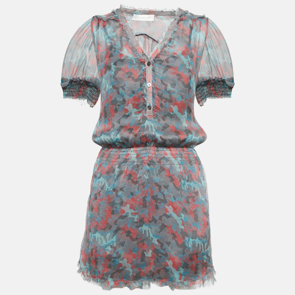 luxury-women-zadig-and-voltaire-used-clothes-p1091614-001.jpg Zadig & Voltaire Deluxe Multicolor Ribal Print Silk Crepe Mini Dress XS