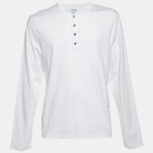 bottega veneta white cotton long sleeve t-shirt xl