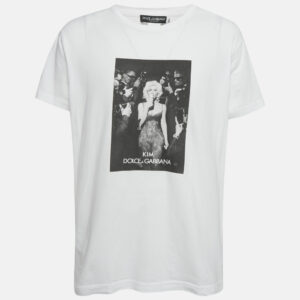 dolce & gabbana x kim white printed jersey t-shirt xl