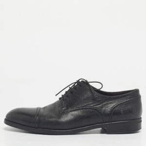 ermenegildo zegna black leather lace up derby size 44