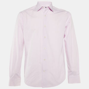 lanvin pink cotton button front shirt m