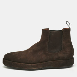 santoni brown suede kahverengi ankle boots size 43.5