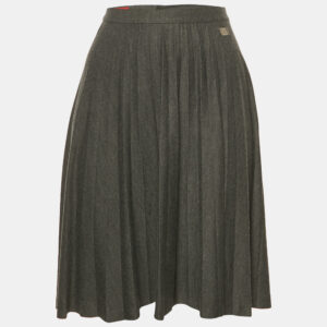 burberry black jersey flared mini skirt s