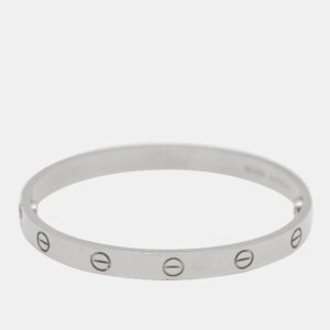 cartier love 18k white gold bracelet 17