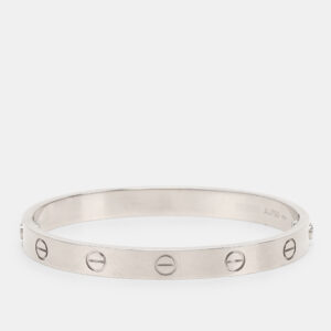 cartier love 18k white gold bracelet 16