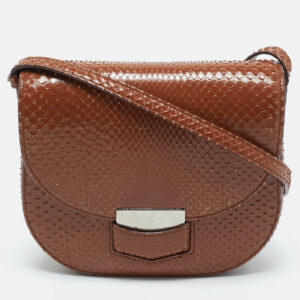 celine brown python small trotteur crossbody bag