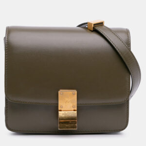 celine brown small calfskin classic box