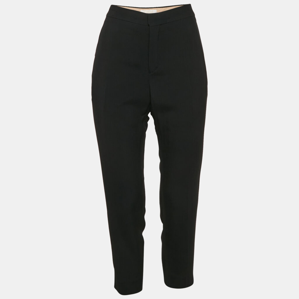 luxury-women-chloe-used-clothes-p1090884-006.jpg Chloe Black Crepe Formal Trouser M