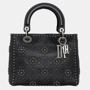 christian dior medium calfskin cannage studded supple lady dior bag