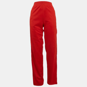 givenchy red logo print jersey trackpants m