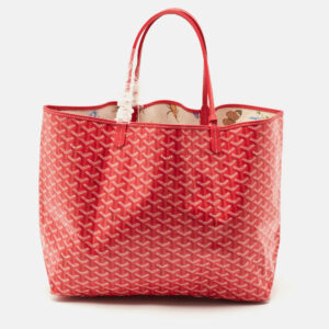 goyard fuchsia goyardine coated canvas and leather saint louis gm tote