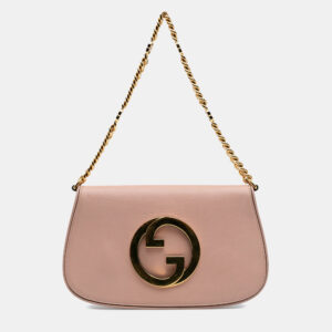 gucci pink calfskin blondie chain satchel
