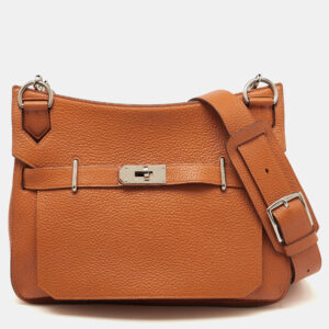 hermes potiron orange taurillon clemence leather jypsiere 31 bag
