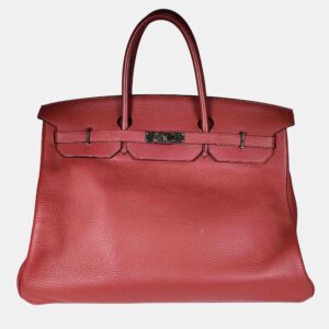 hermes rouge h clemence with phw birkin 40