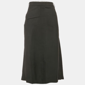 jacquemus black virgin wool la jupe vela midi skirt xxl