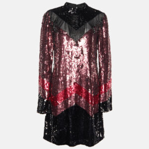 just cavalli pink sequin embellished shift dress m