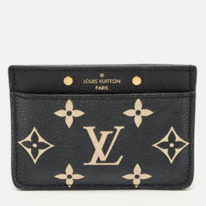 louis vuitton bicolour monogram empreinte leather card holder