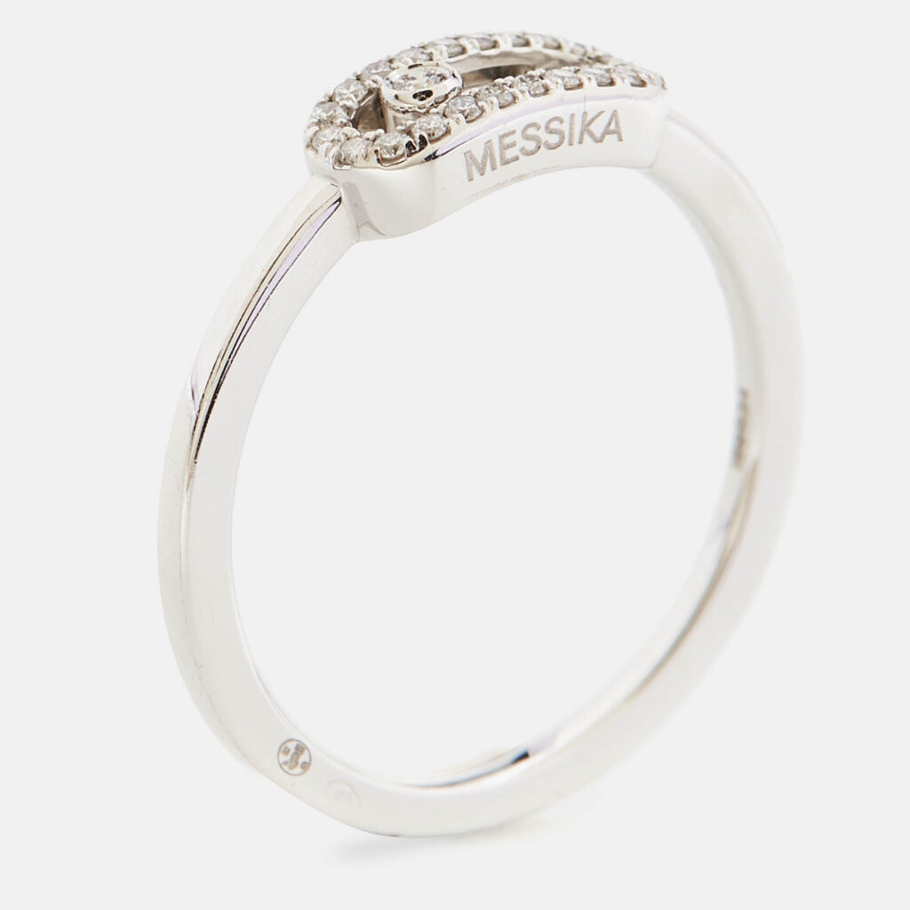 luxury-women-messika-used-fine-jewelry-p1090436-011.jpg Messika Move Uno Diamonds 18k White Gold Ring Size 51